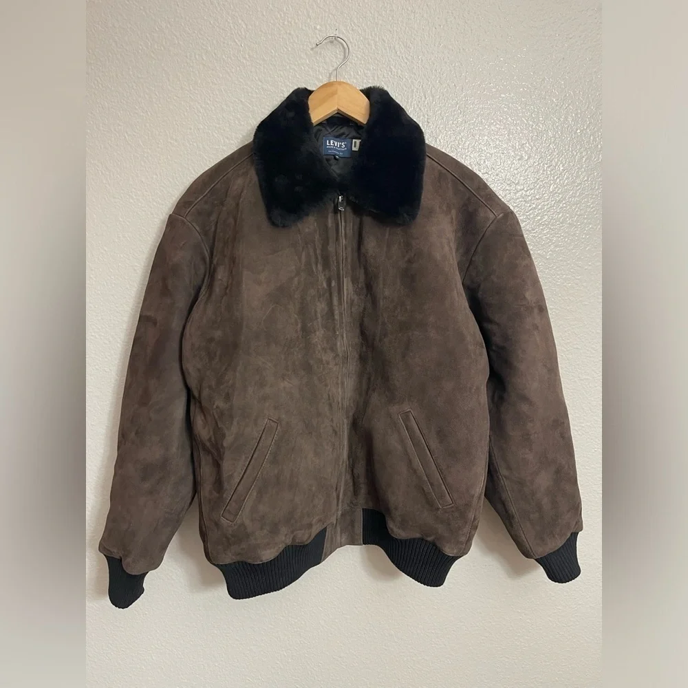 Levi's: Made & Crafted Suede Bomber Jacket
